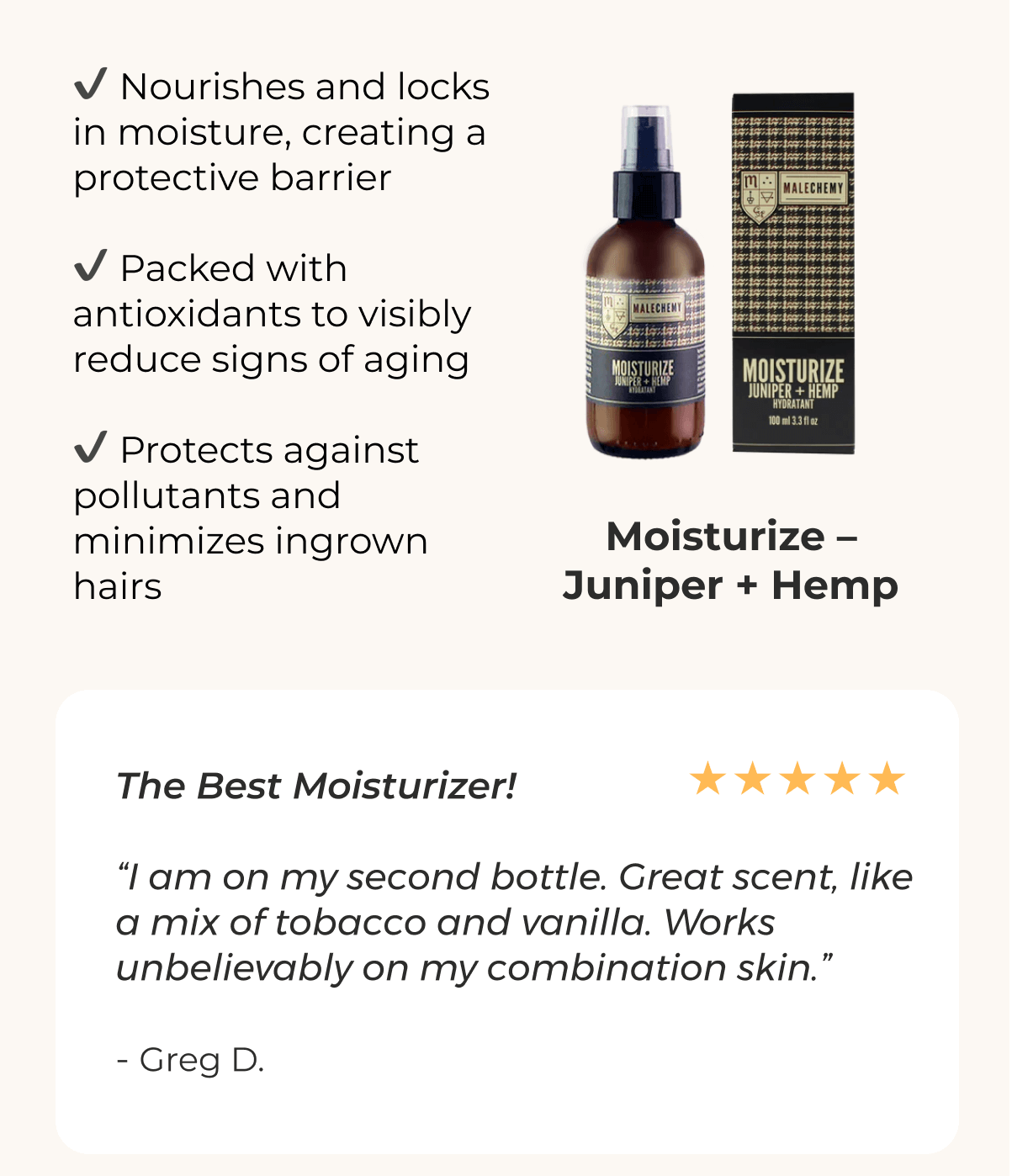 moisturize - juniper+hemp